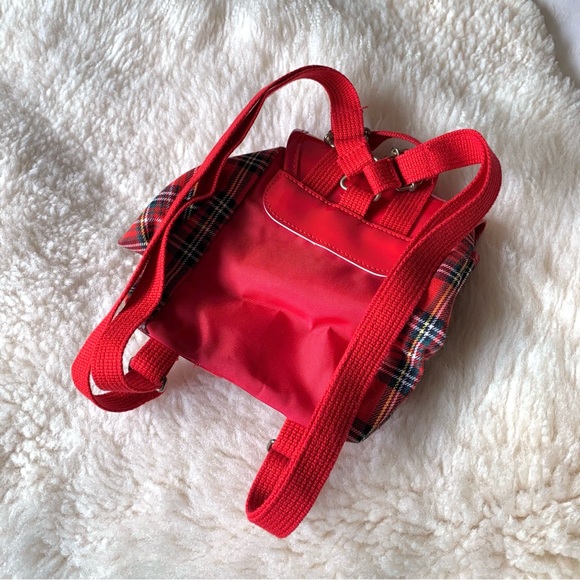 MOVING SALE❗️Vintage 90s 💎 Hello Kitty plaid drawstring backpack - Picture 4 of 7